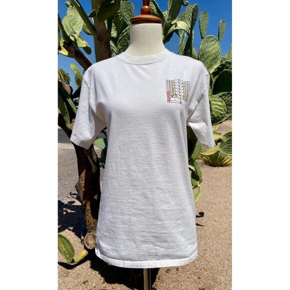 Frank Lloyd Wright T-Shirt Womens Small Graphic Southwest T-Shirt Small Cream S - Picture 8 of 14